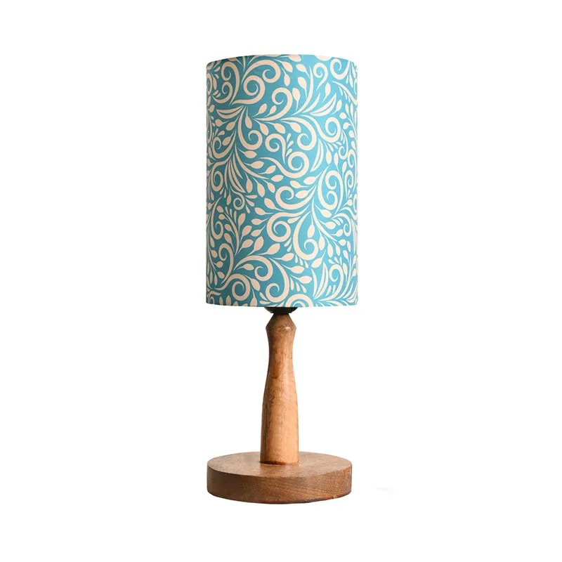 Ethnic Waves Fabric Table Lamp - Blue media 4