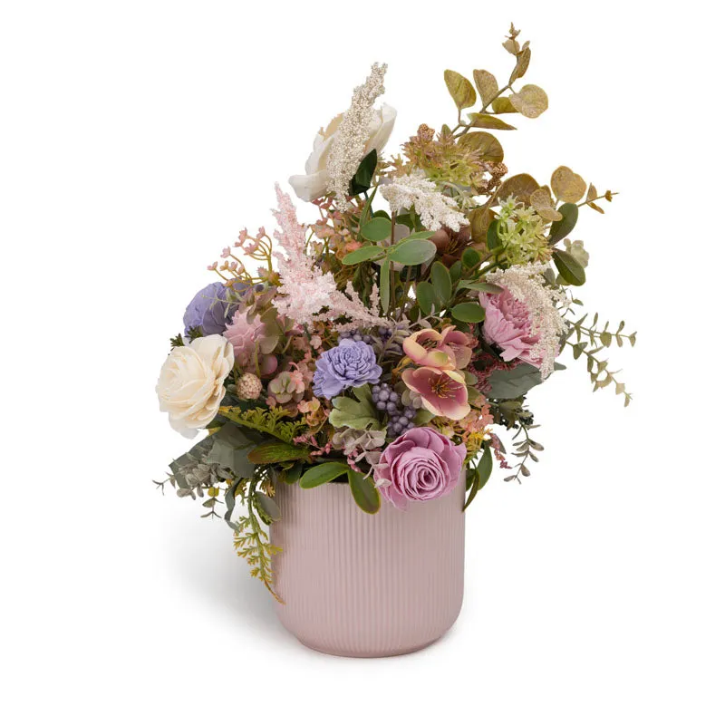 Mirma Solawood Flower Bunch In Ceramic Pot media 4