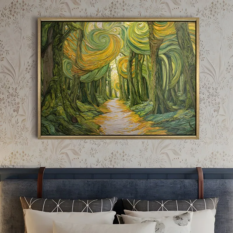 Natures Corridor Canvas Wall Painting With Frame media 5