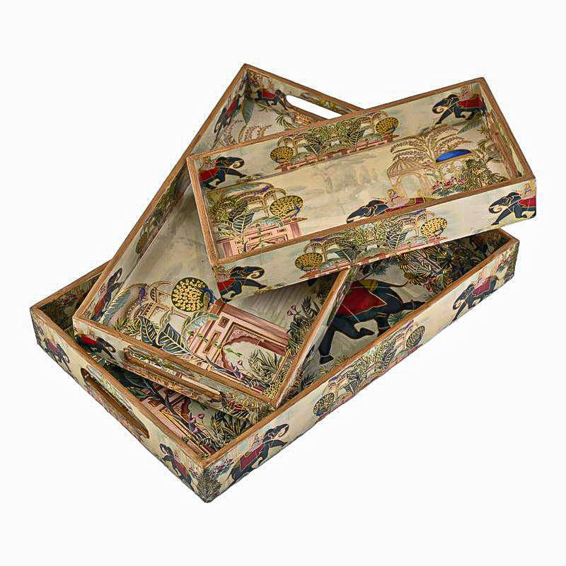 Hastina Wood Serving Tray - Set Of Three media 6