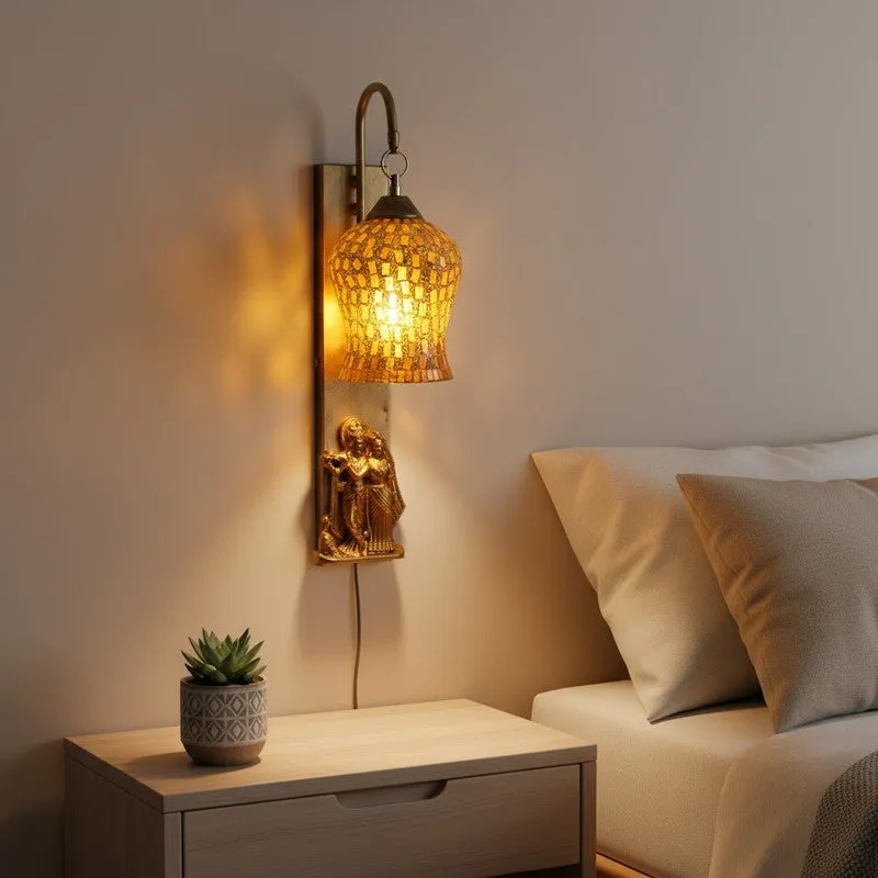Golden Lattice Iron Wall Lamp media 1