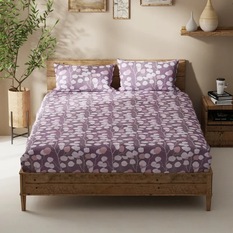 Rivara Bedsheet (Plum) - 115 GSM media 3