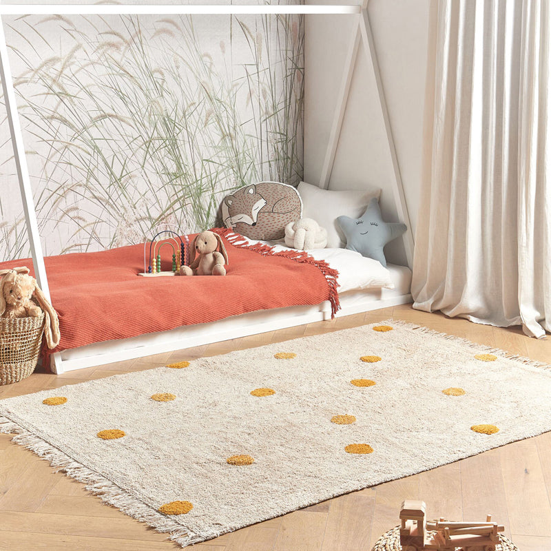 Polka Dream Tufted Cotton Area Rug - Yellow media 3