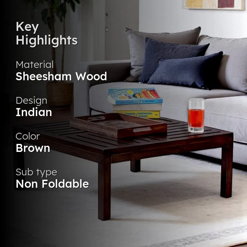 Nervon Sheesham Wooden Center Table media 2