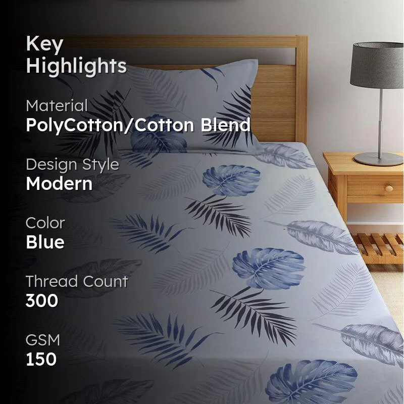 Shelly Floral Bedsheet - 150 GSM media 2