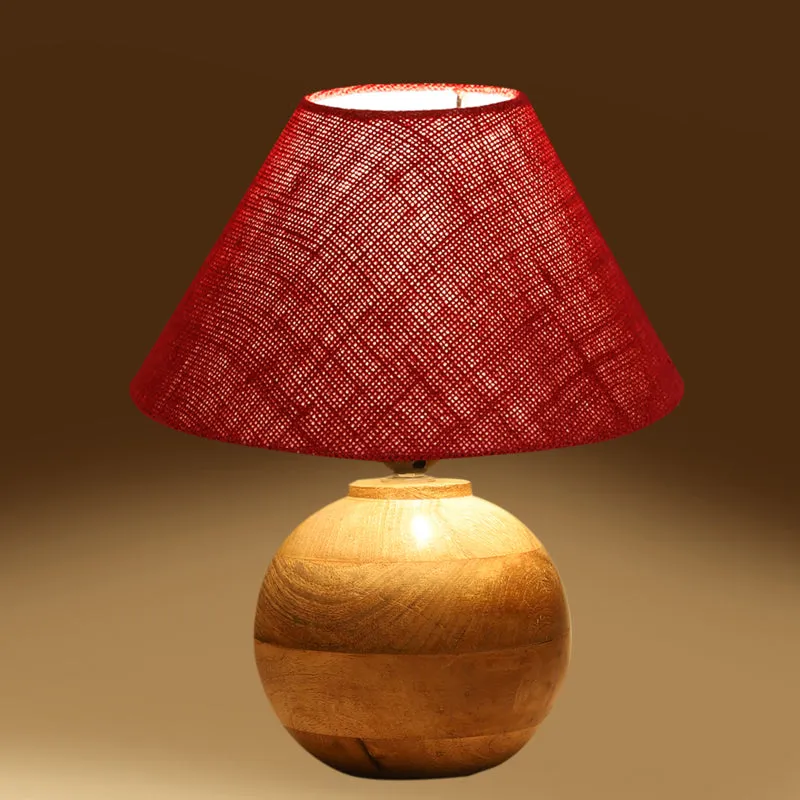 Sienna II Orb Jute Table Lamp - Maroon,Brown media 5