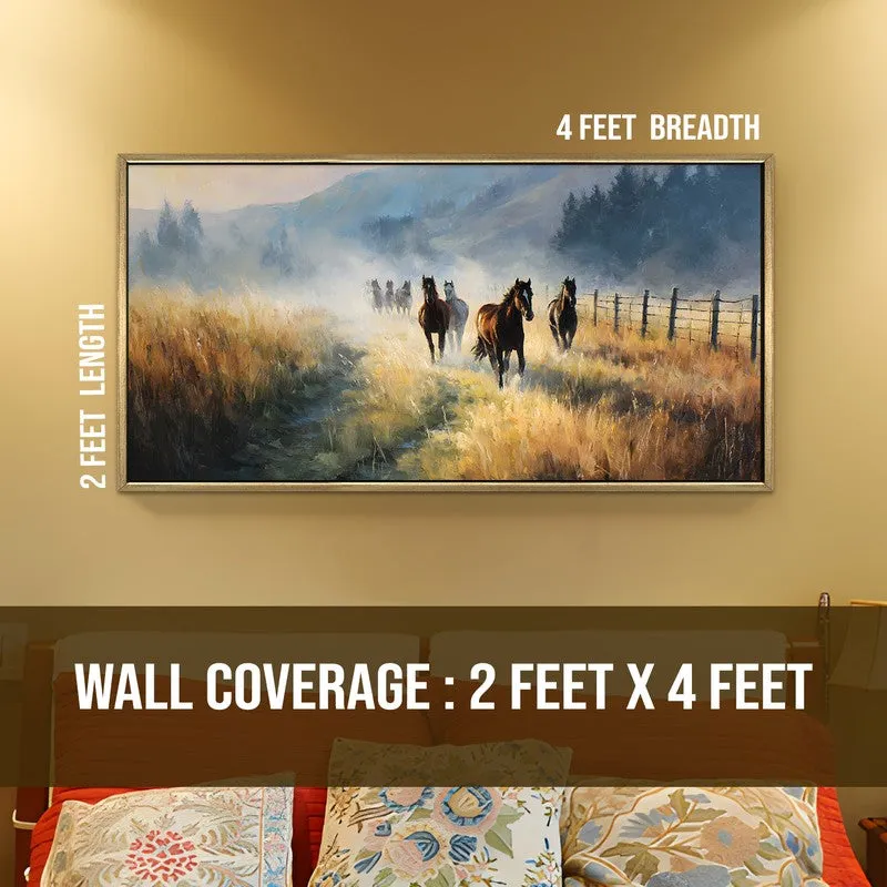 Wildrun Canvas Wall Painting With Frame media 8