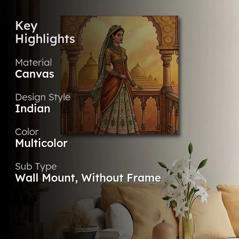 Beauty On Balcony Canvas Wall Art media 2