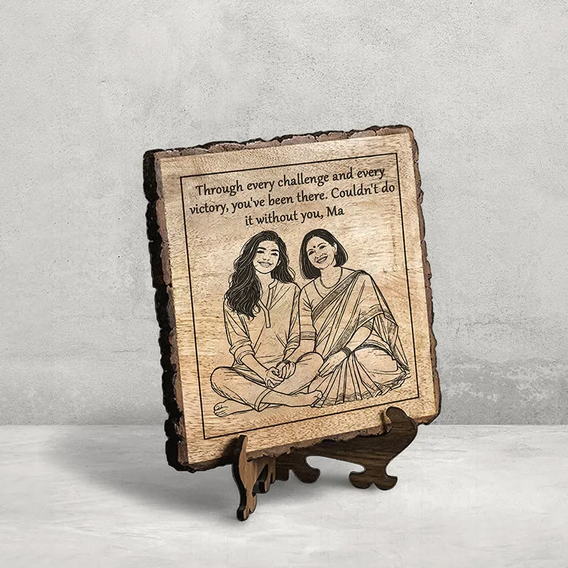 Couldn't Do It Without You Wood Showpiece - Square media 3