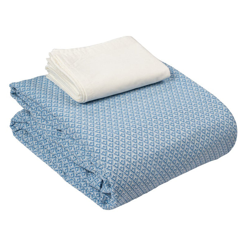 Axis Loom Cotton Bedsheet (Blue) - 300 TC media 8