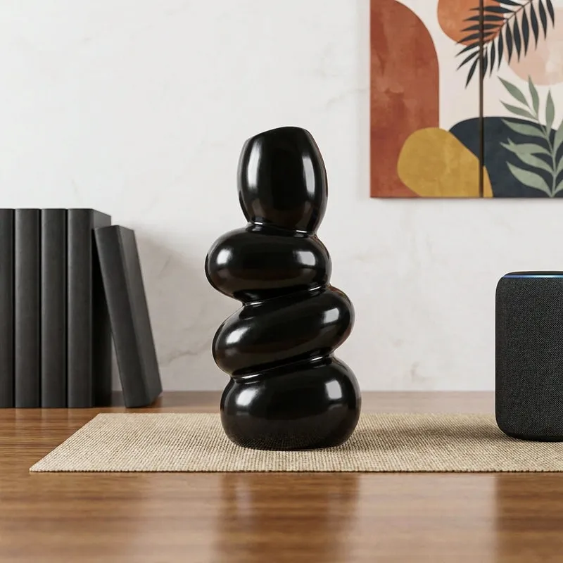 Pebble Play Vase - Black media 1