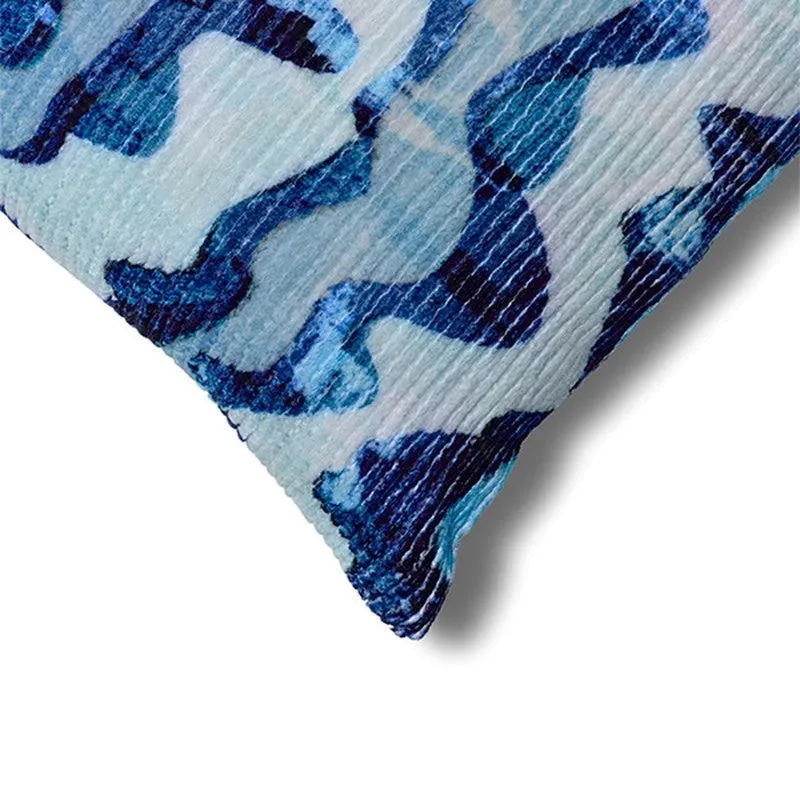 RythmFlow Cushion Cover (Blue) - Set Of Two media 4