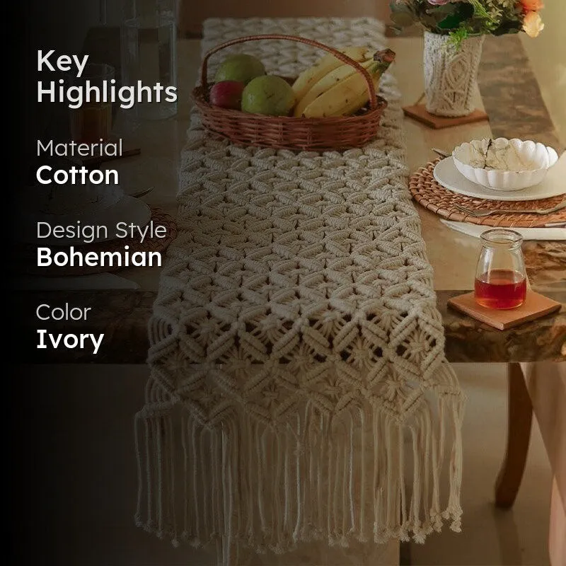 Elta Handcrafted Cotton Table Runner media 2