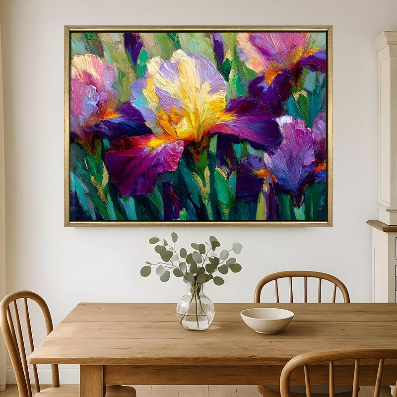 Silken Blossoms Canvas Wall Painting With Frame
