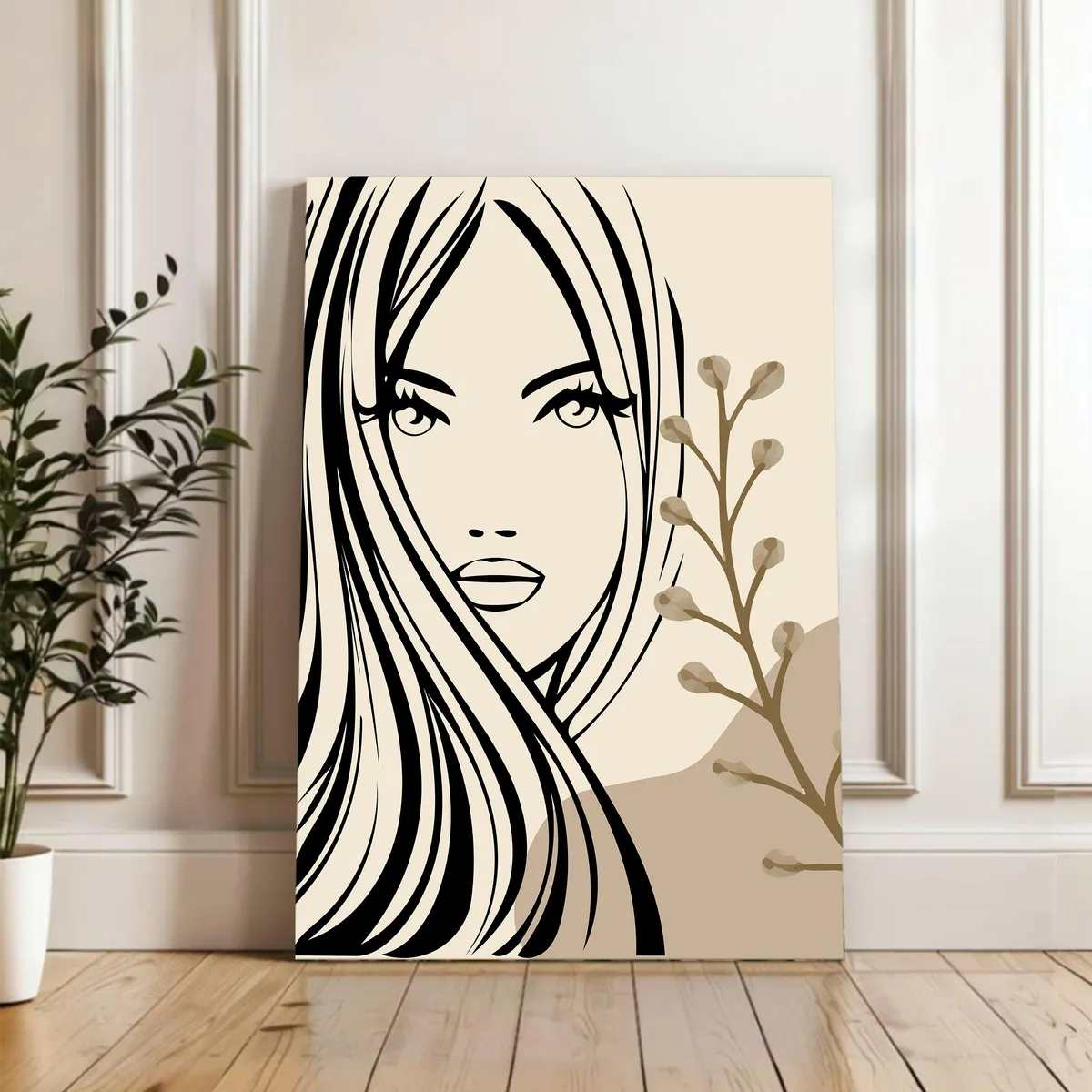 Modern Feminine Silhouette Wall Art & Painting media 3