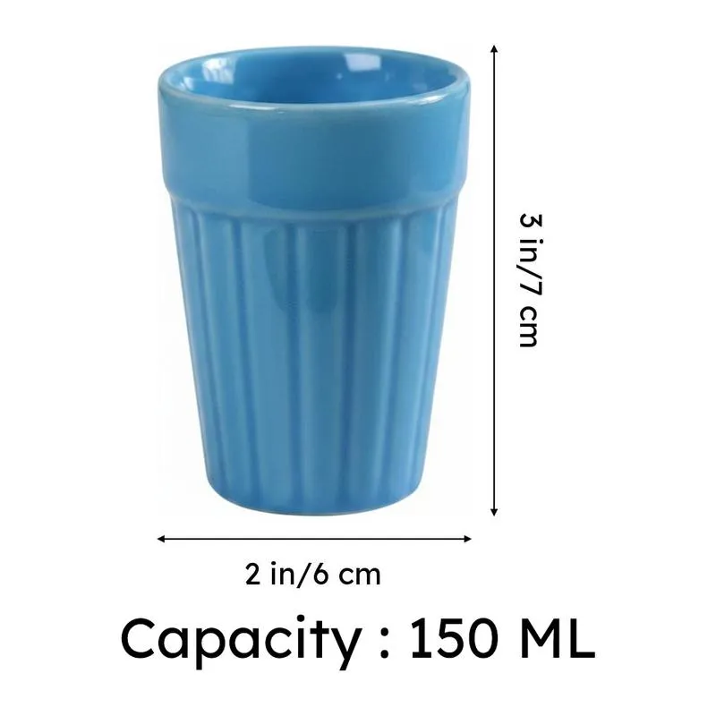 Nicoletta Ceramic Kulhad (Blue) -150 mL media 7
