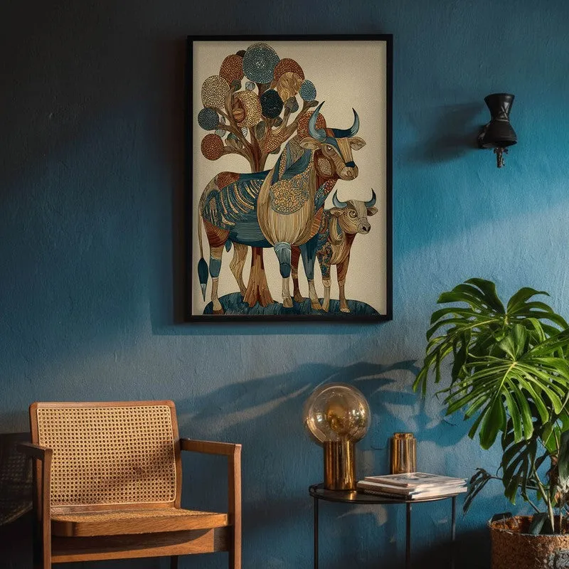 Suravi Canvas Wall Painting With Black Frame media 7