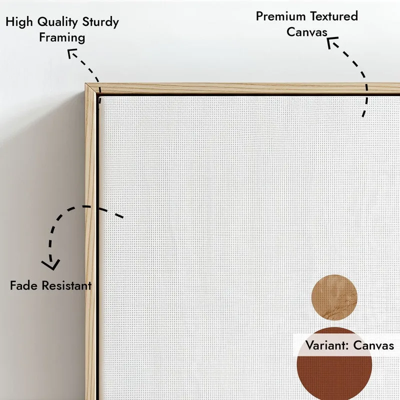 Earthen Rise Canvas Wall Painting With Brown Frame media 8