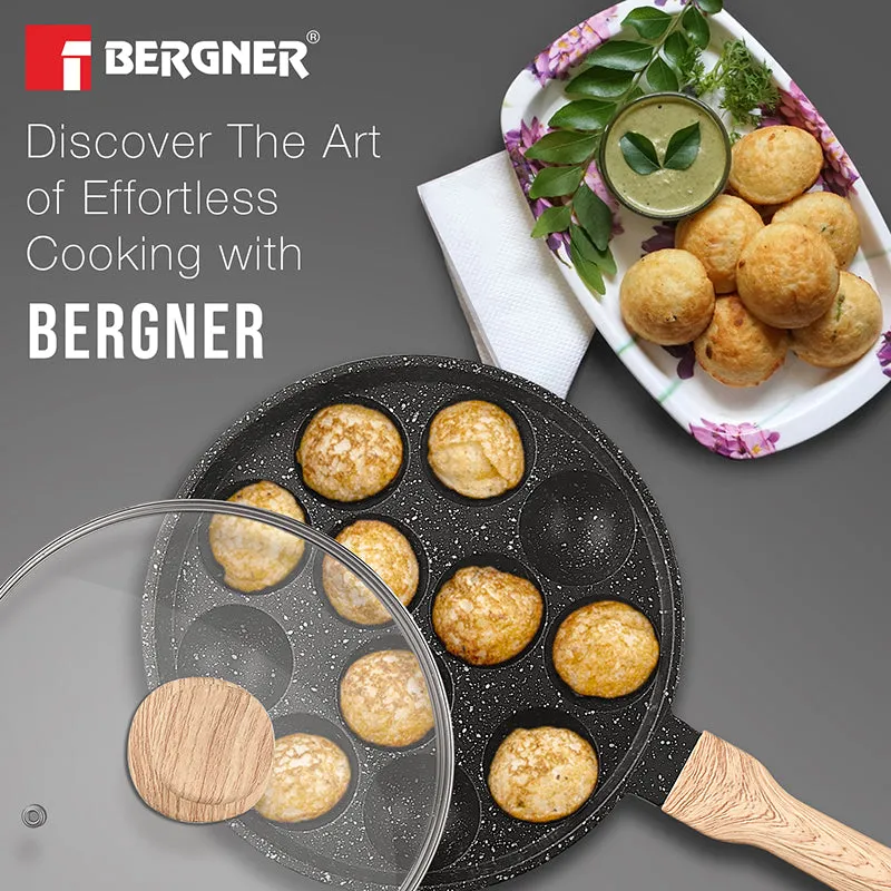 Bergner Aeris Non-Stick Paniyaram Pan With Lid (22 cm) media 3