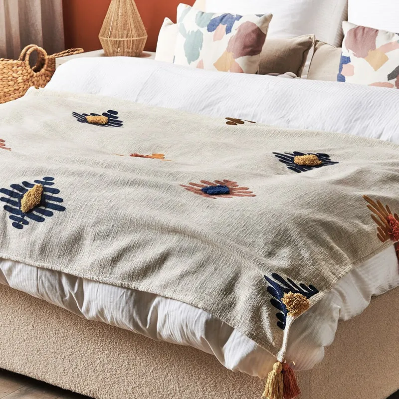 Bohoweave Tufted Cotton Throw media 1
