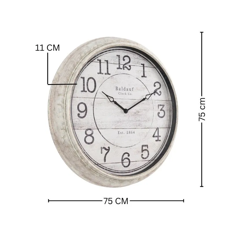 Meadow Round Wall Clock - Grey media 11