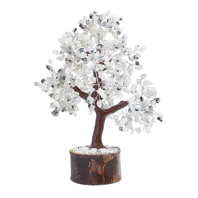 Elina Crystal Stone Wish Tree Showpiece - White media 3