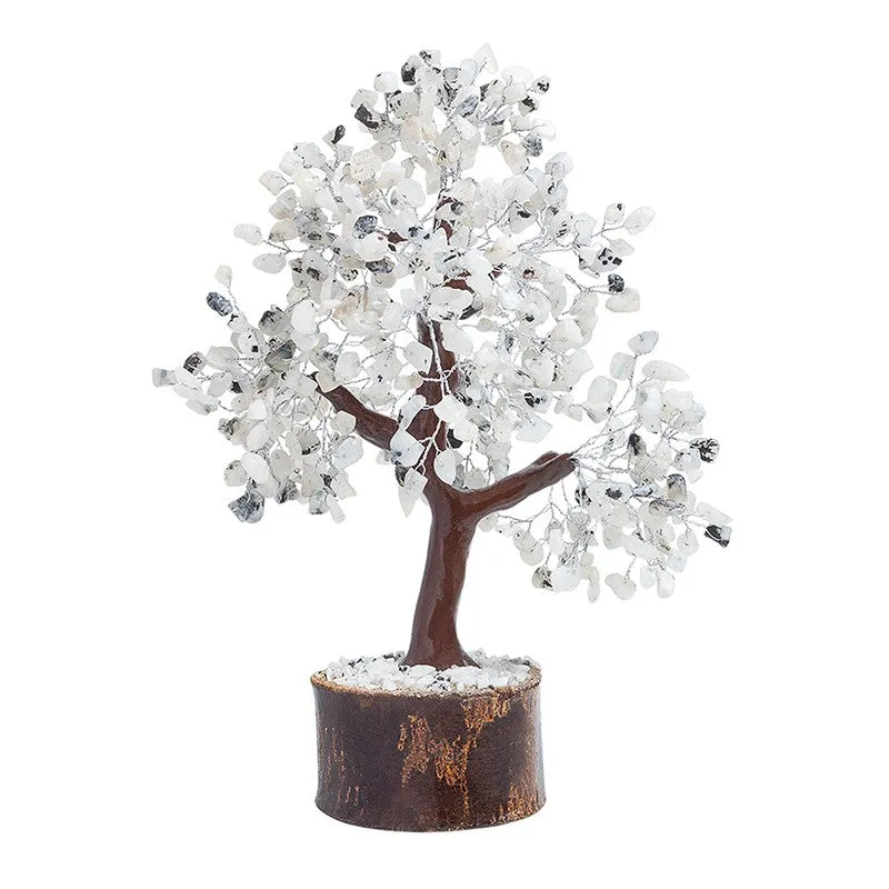 Elina Crystal Stone Wish Tree Showpiece - White media 3
