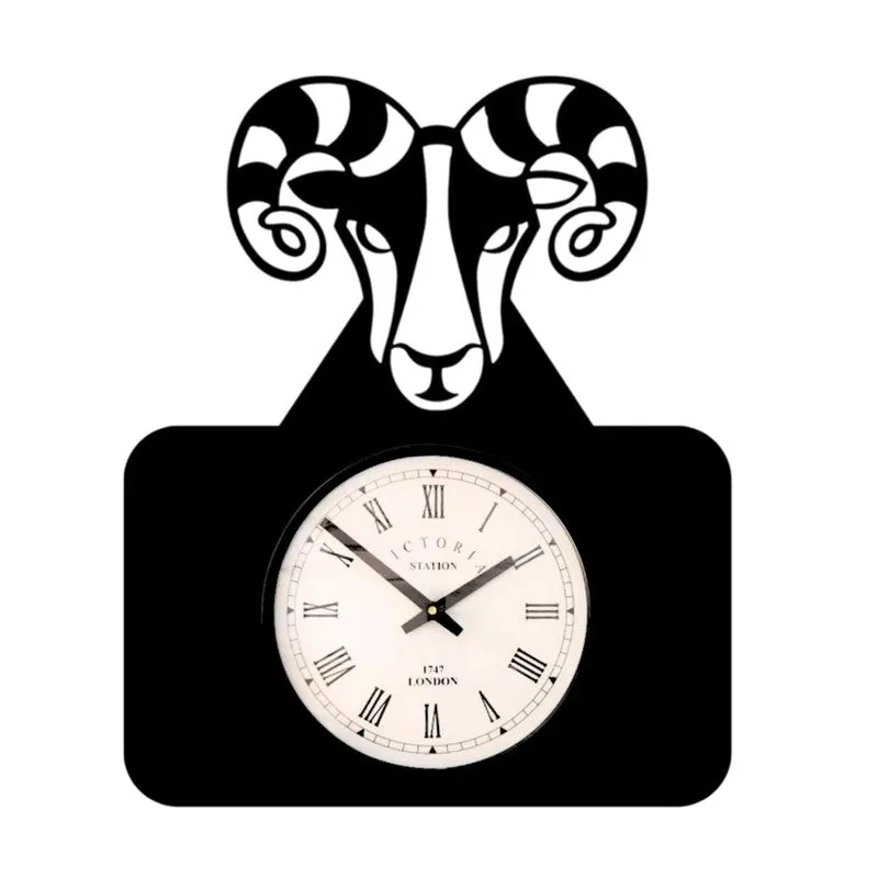 Aries Steel Analog Wall Clock - Black media 4