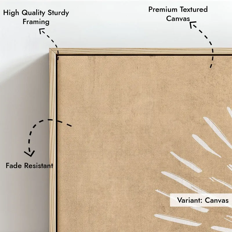 Golden Radiance Canvas Wall Painting With Brown Frame media 7