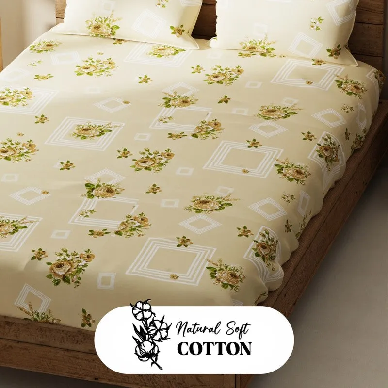 Ceynor Bedsheet (Beige) - 115 GSM media 5
