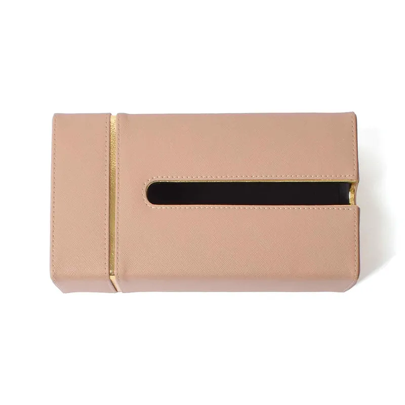 Ceastra Faux Leather Tissue Holder - Beige media 5