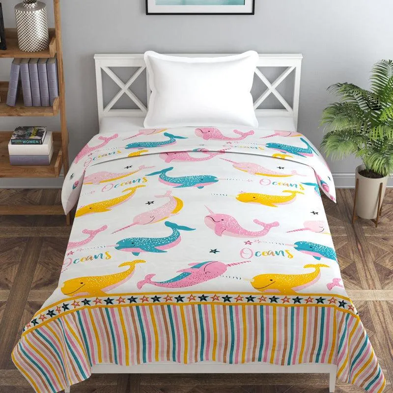 Fins & Pastels Kids' Cotton Duvet Cover - 210 TC media 3
