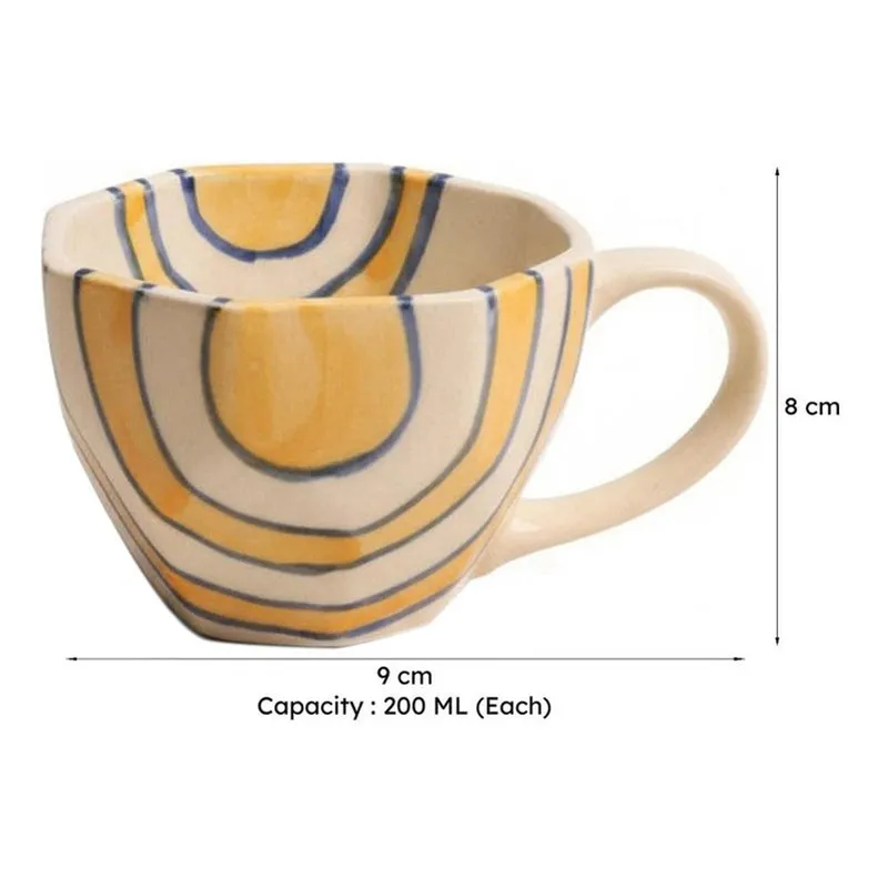 Mangira Ceramic Tea Cup (200 mL Each) - Set of Two media 6
