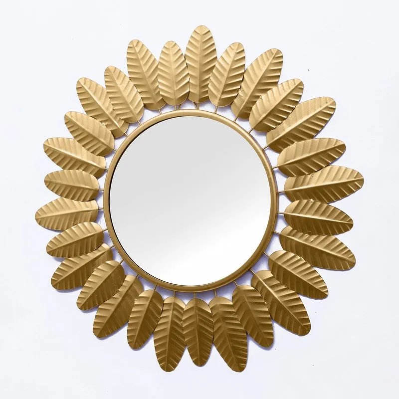 Celeste Floral Halo Wall Mirror (Brown) media 3