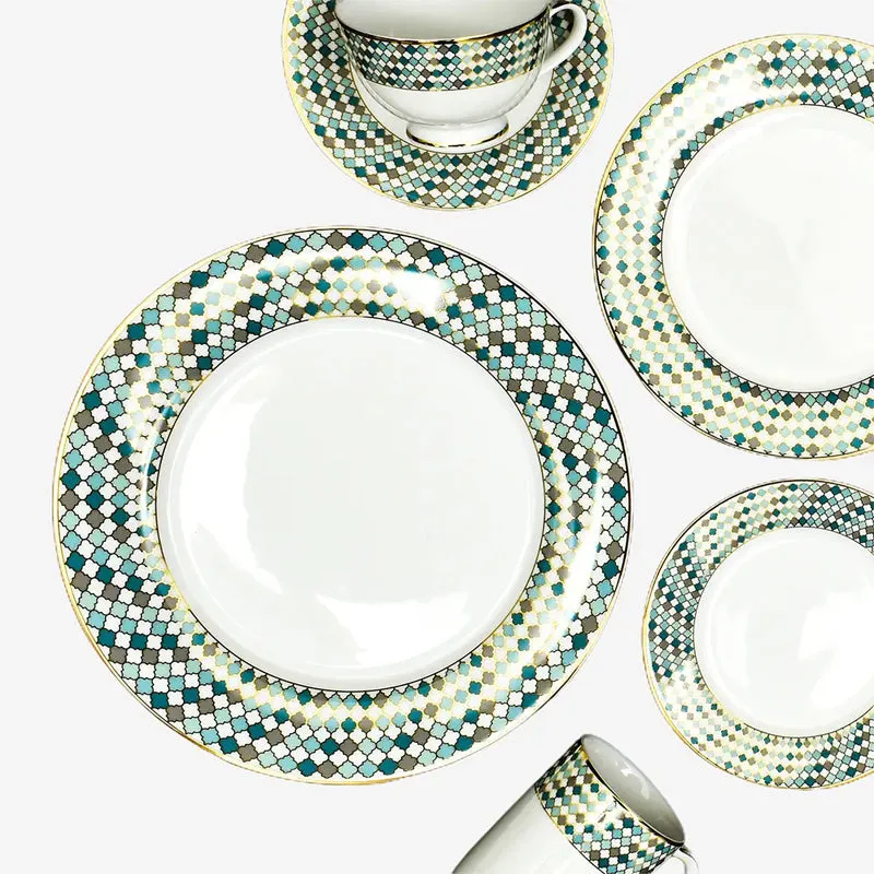 Christolite 24k Gold Brushed Porcelain Dinner Set - 33 Piece Set media 7