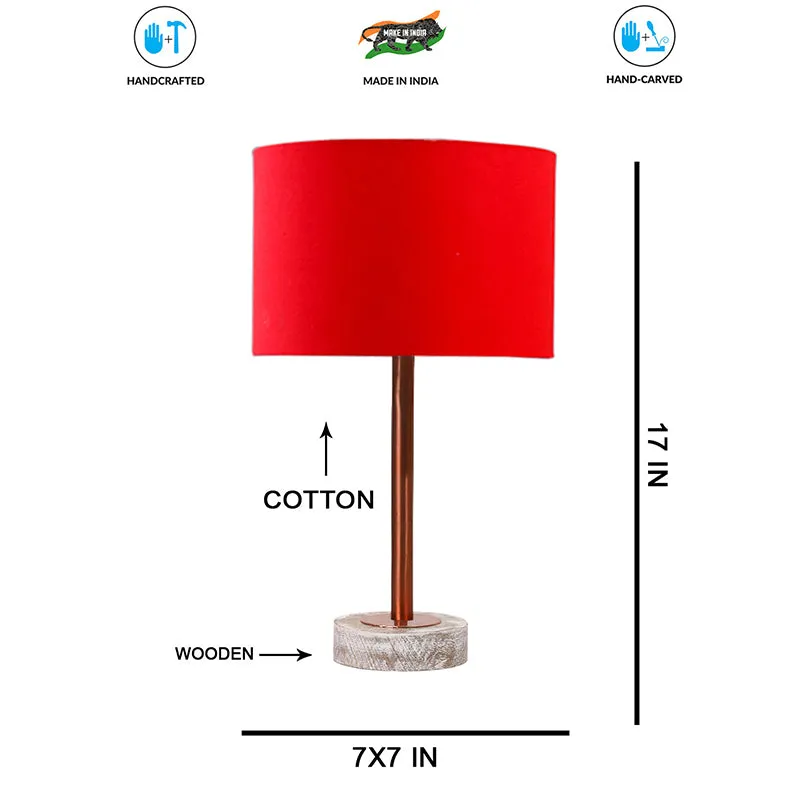 Cotin I Rodin Wooden Table Lamp - Red,Copper,White media 7