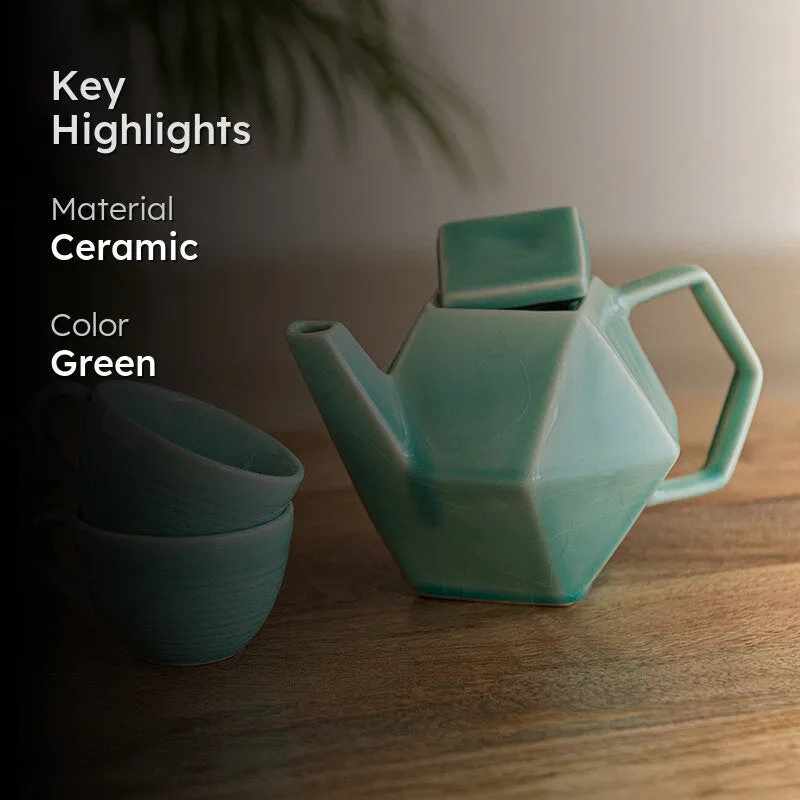Zen Cha Ceramic Tea Set (840 mL/130 mL) - Three Piece Set media 2