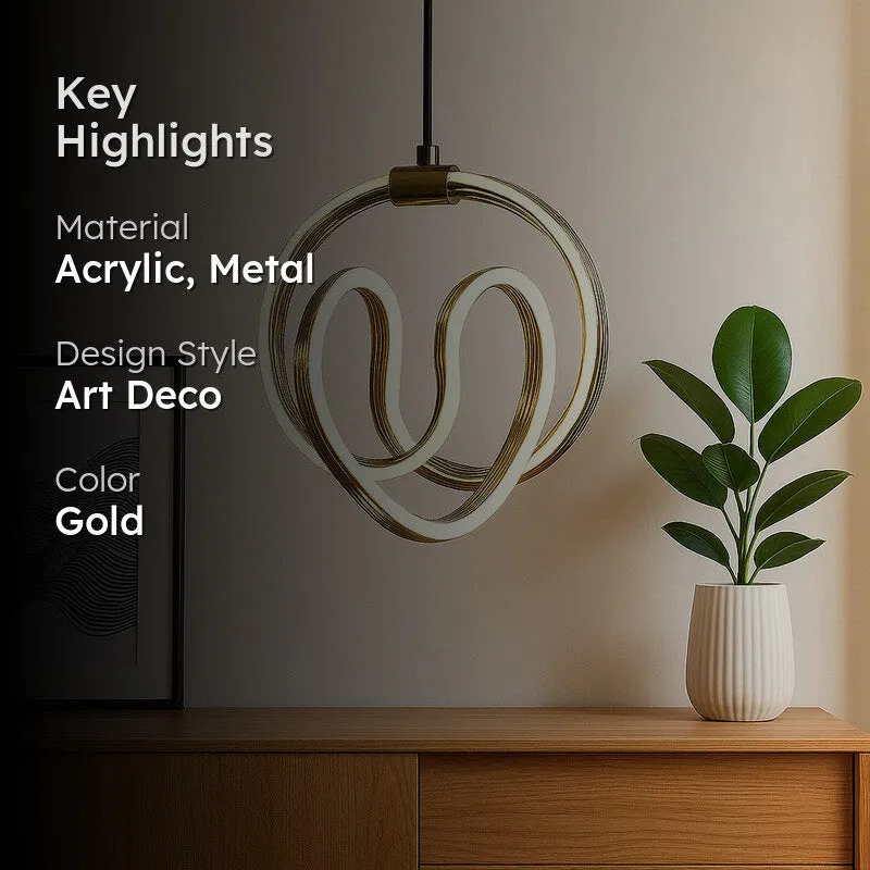 Aurora Loop Metal Ceiling Lamp media 2