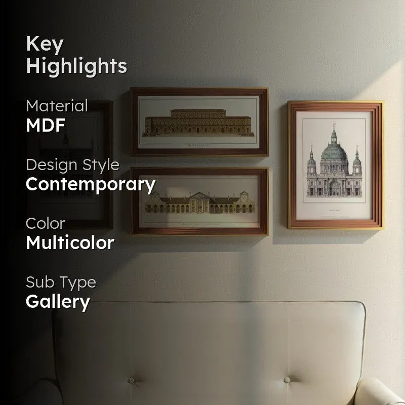 Vintage Artchitecture Wall Art - Set Of Four media 2