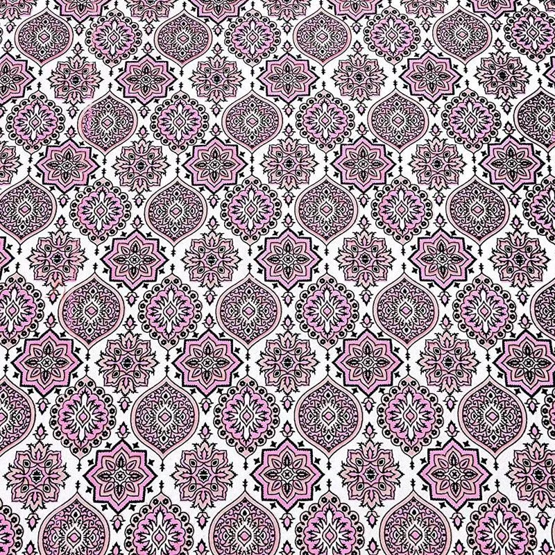 Amritasha Ethnic Cotton Bedsheet (Pink) - 144 TC media 6