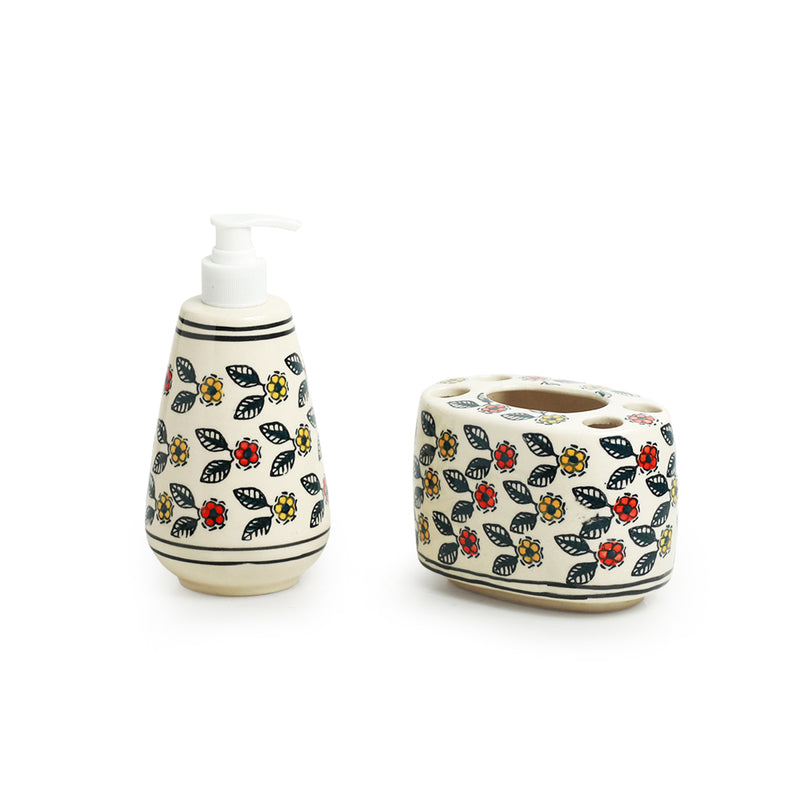 Miria Flora Handpainted Bathroom Set - Two Piece Set media 3