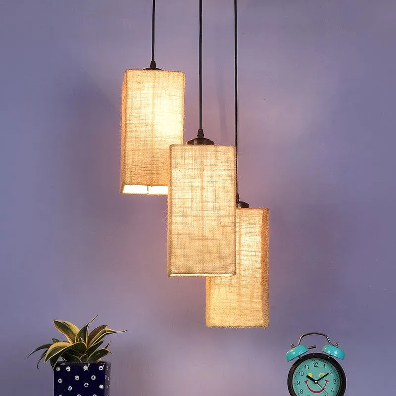 Ambient Triple Metal Ceiling Lamp - Beige media 3