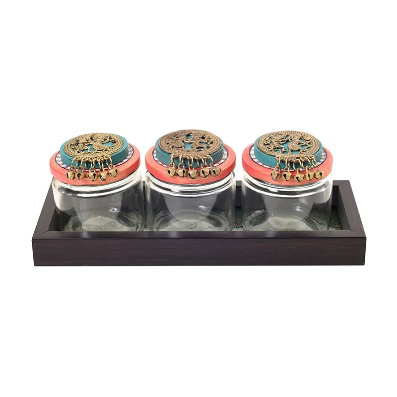 Hemant Jar Set With Tray - Four Piece Set media 4
