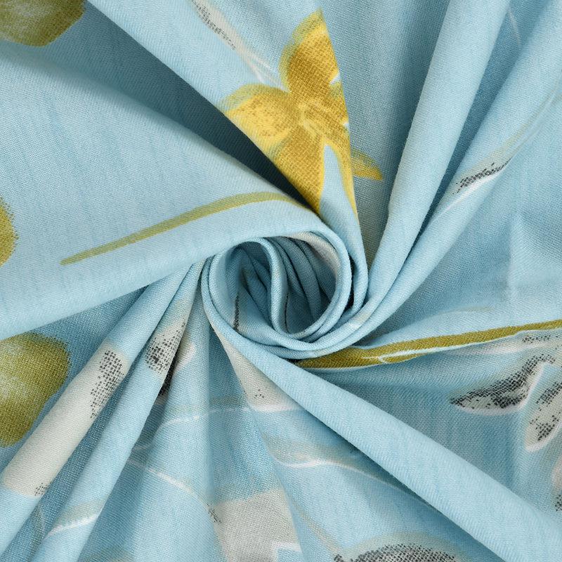 Forget-Me-Not Dreams Floral Microfiber Bedsheet - 210 GSM media 4