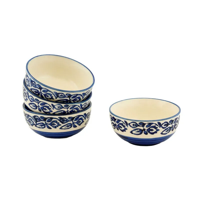 Snackora Ceramic Snack Bowls (Blue , 180 mL Each) - Set Of Six media 5