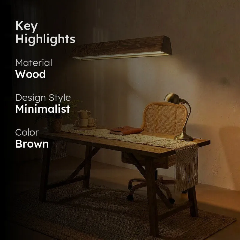 PureLine Wooden Ceiling Lamp - Brown media 2