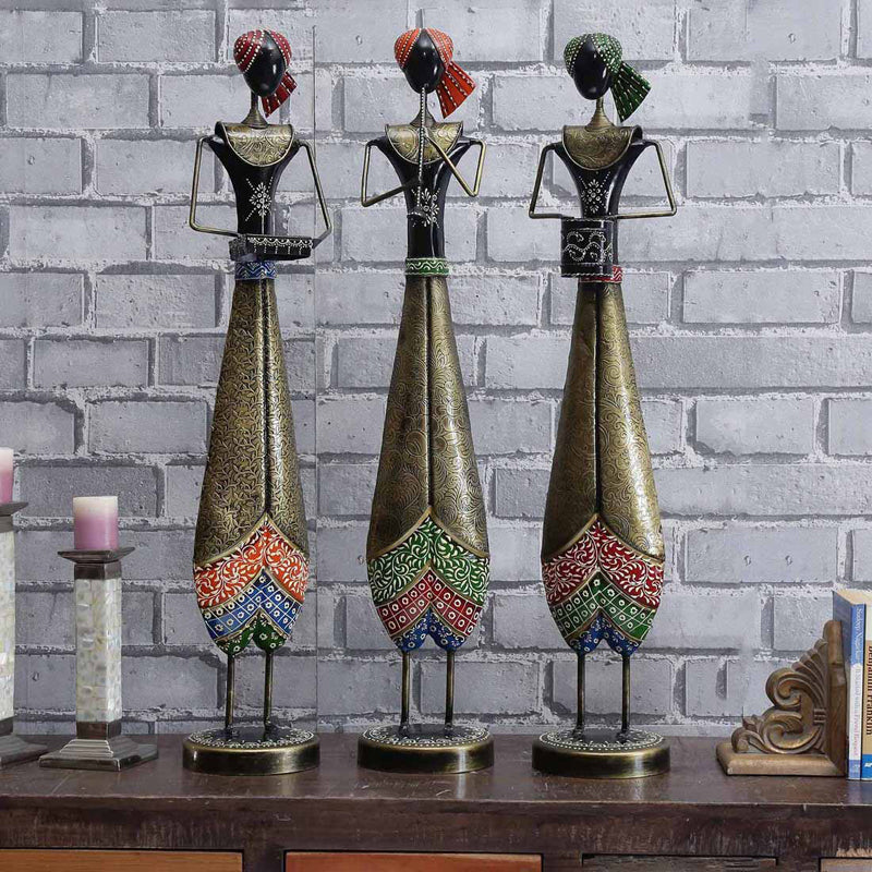 Musical Troupe Ethnic Showpiece - Set Of Three