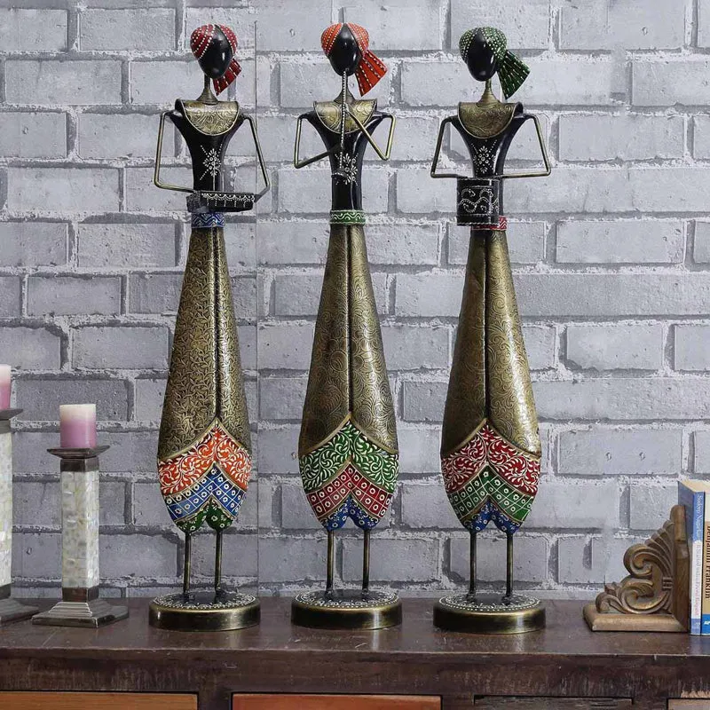 Musical Troupe Ethnic Showpiece - Set Of Three media 1