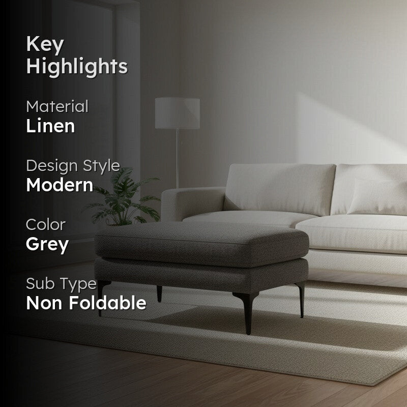 Vrixa Restella Ottoman - Grey media 2