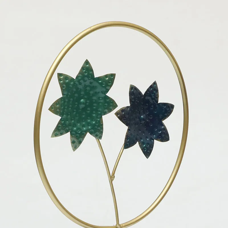 Flora Form Metal & Wood Showpiece media 4